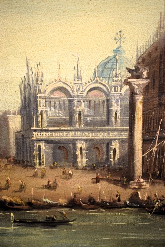 Antiquités - Venice, view of St. Mark's Basin - F. Guarana, Late 19th century